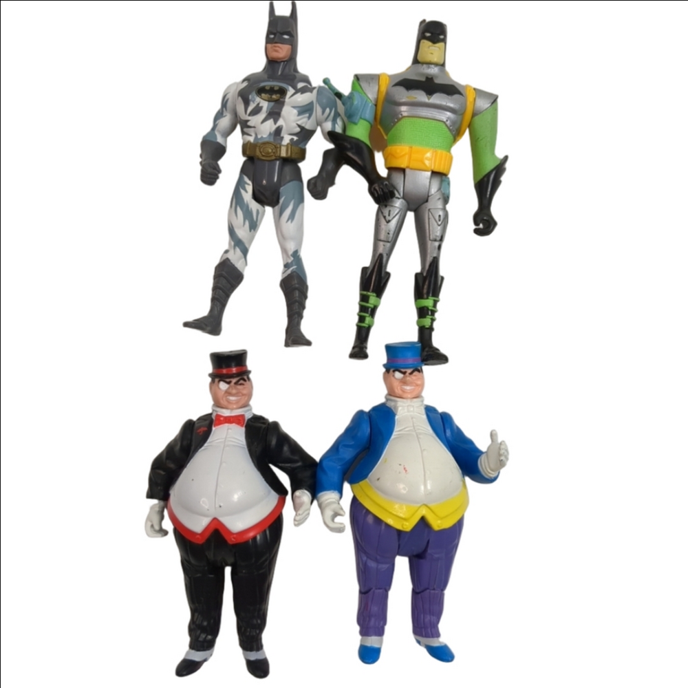 Vintage Lot of 4 80s/90s Kenner DC Comics Batman Penguin 4" Action Figures